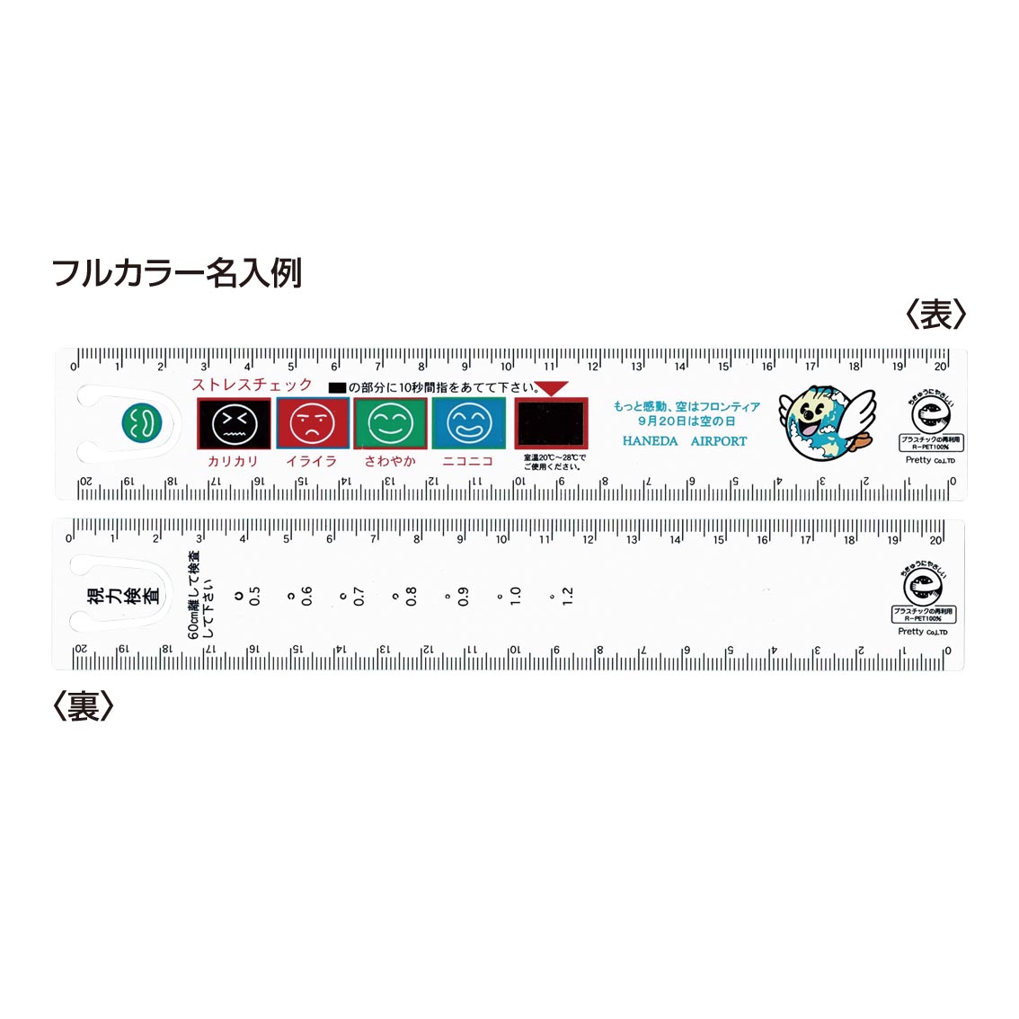 エコ・ストレスチェック 直定規・両面20cm